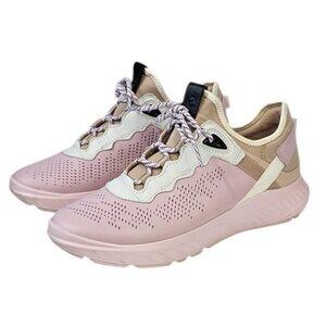 Ecco Womens ST.1 Lite Womens Pink Leather Athletic Runners Training Shoe Size 9